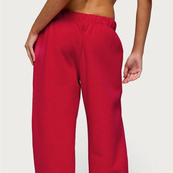 Edikted Red Sweatpants - Picture 6 of 8